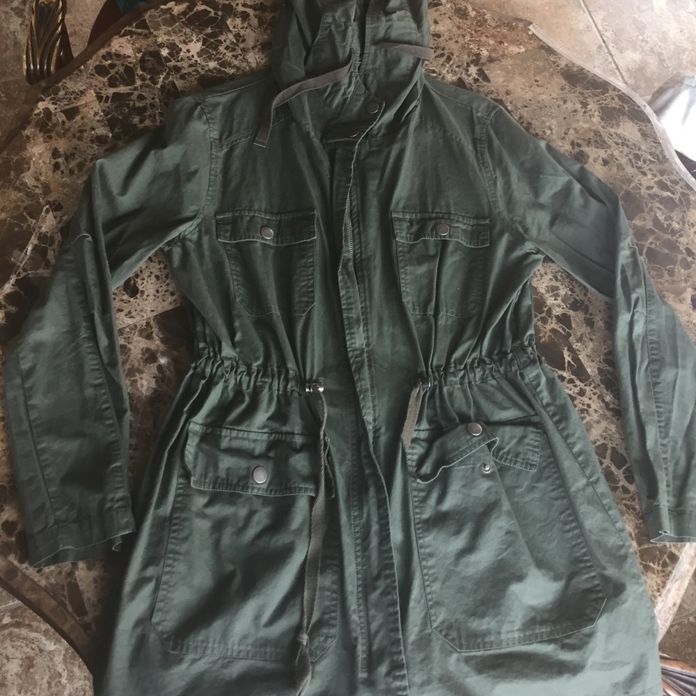 Love tree army green jacket