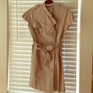Anthropologie Trench-inspired Khaki Dress