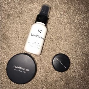 Bare Minerals Mineral Veil, Skin, and Eyeshadow