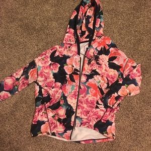 Lulu floral zip hoodie