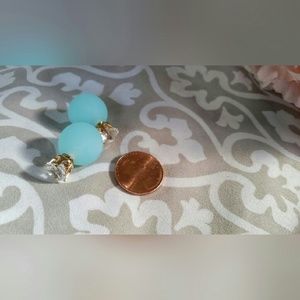 Jewelry - Double Sided Aqua Glass Stud Earrings Jewelry - Double Sided Aqua Glass Stud Earrings