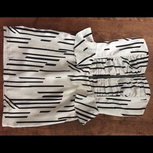 Strapless peplum dress