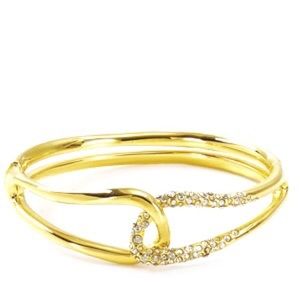 NWT Alexis Bittar Interlocked Gold Encrusted Cuff