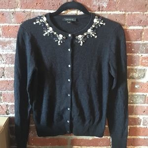 Ann Taylor Jeweled Cardigan