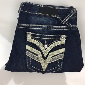 Vigoss "The Dallas" Slim Bootcut Dark Jeans