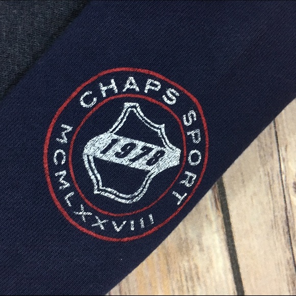 NEW NWT Chaps Sport Blue Gray Sweatshirt 2/2T - Picture 3 of 4