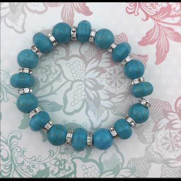 T&J Designs Jewelry - 🎉SALE🎉 Beautiful Pave Crystal Turquoise Bracelet