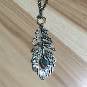 Lucky Brand Feather Necklace