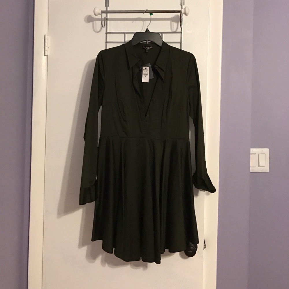 Express Olive Dress Size 12 Brand New with label