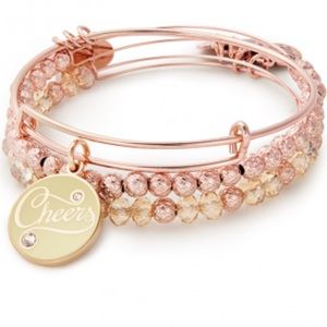 Alex and Ani Rose Gold Beaded Bracelets ONLY
