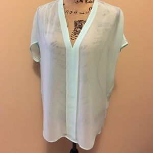 Sheer seafoam green blouse!