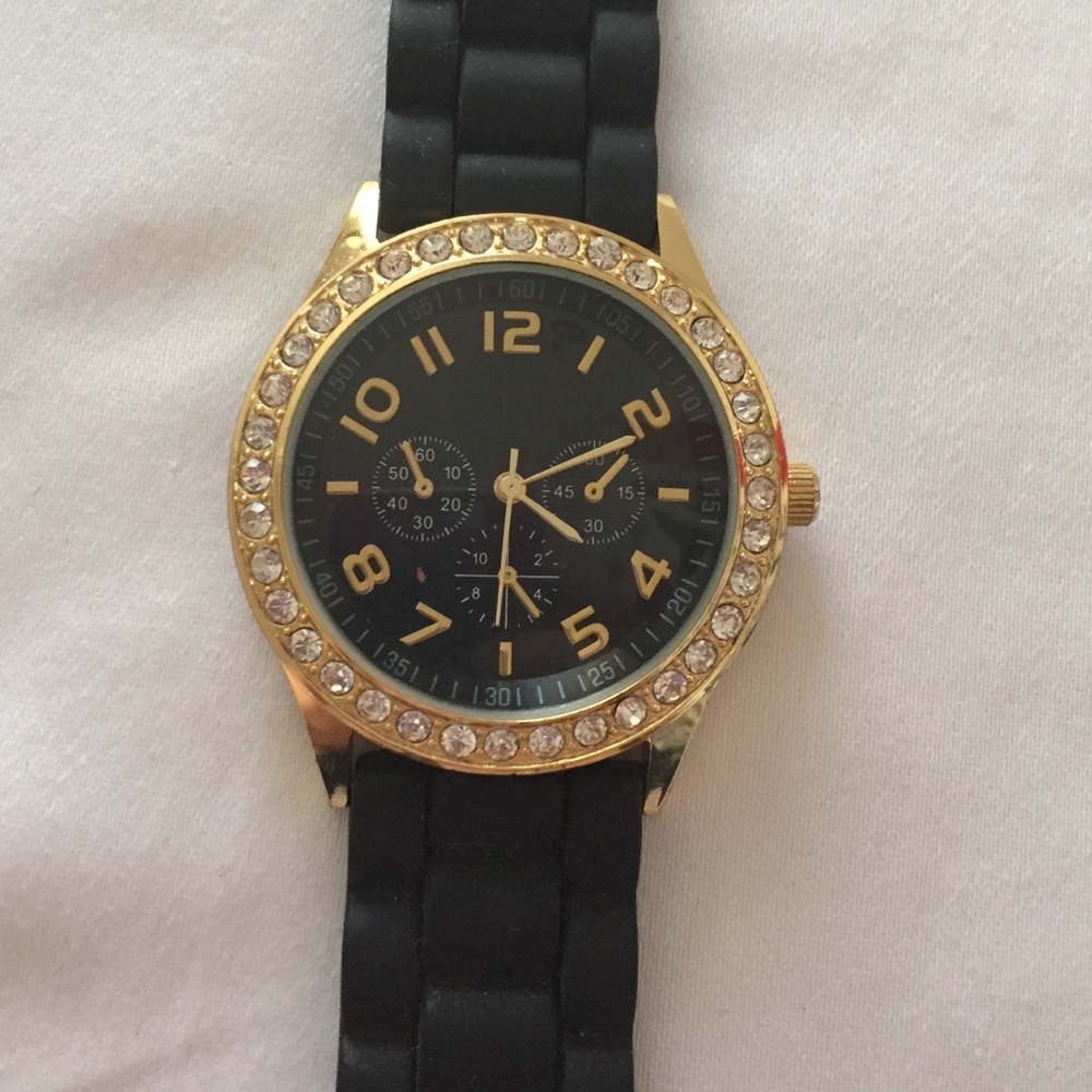 Black and gold Darice watch