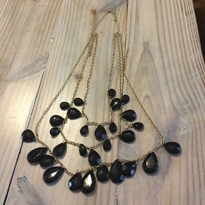 3 Layer Black and Gold necklace