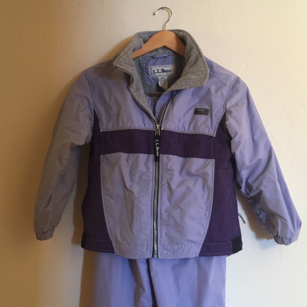 Youth girls SM/8  L.L. Bean purple snow suit