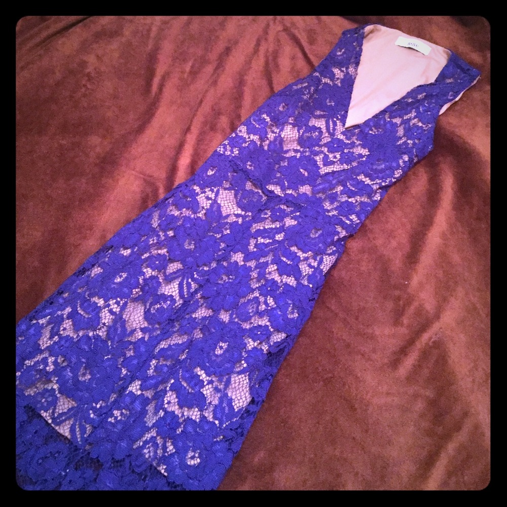 Lace Blue Dress