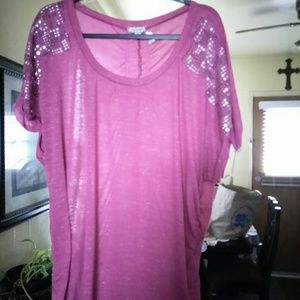 2X cute dark pink top VALENTINE'S DAY