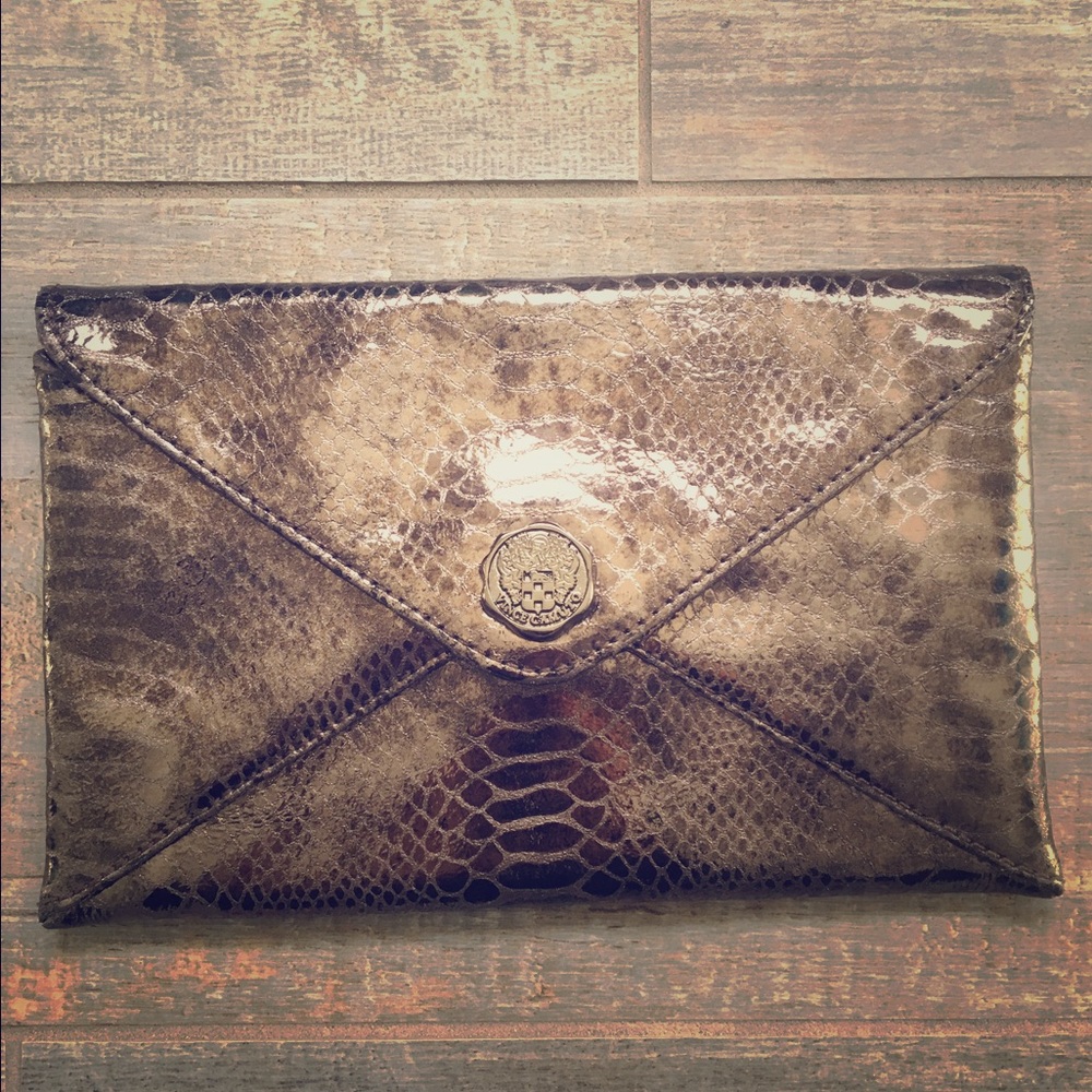 Vince Camuto Metallic clutch envelope purse