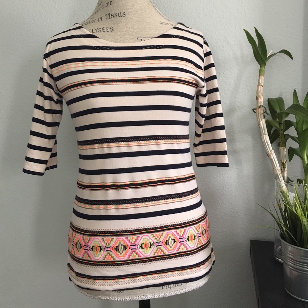 J. Crew 3/4 sleeves top