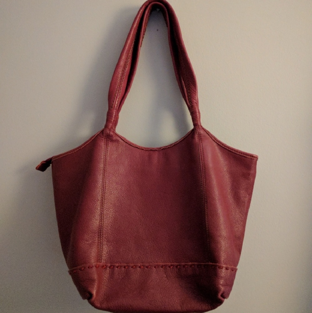 Sak Fernwood Red Soft Leather Tote