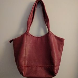 Sak Fernwood Red Soft Leather Tote