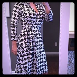 INC wrap dress. Black and white.