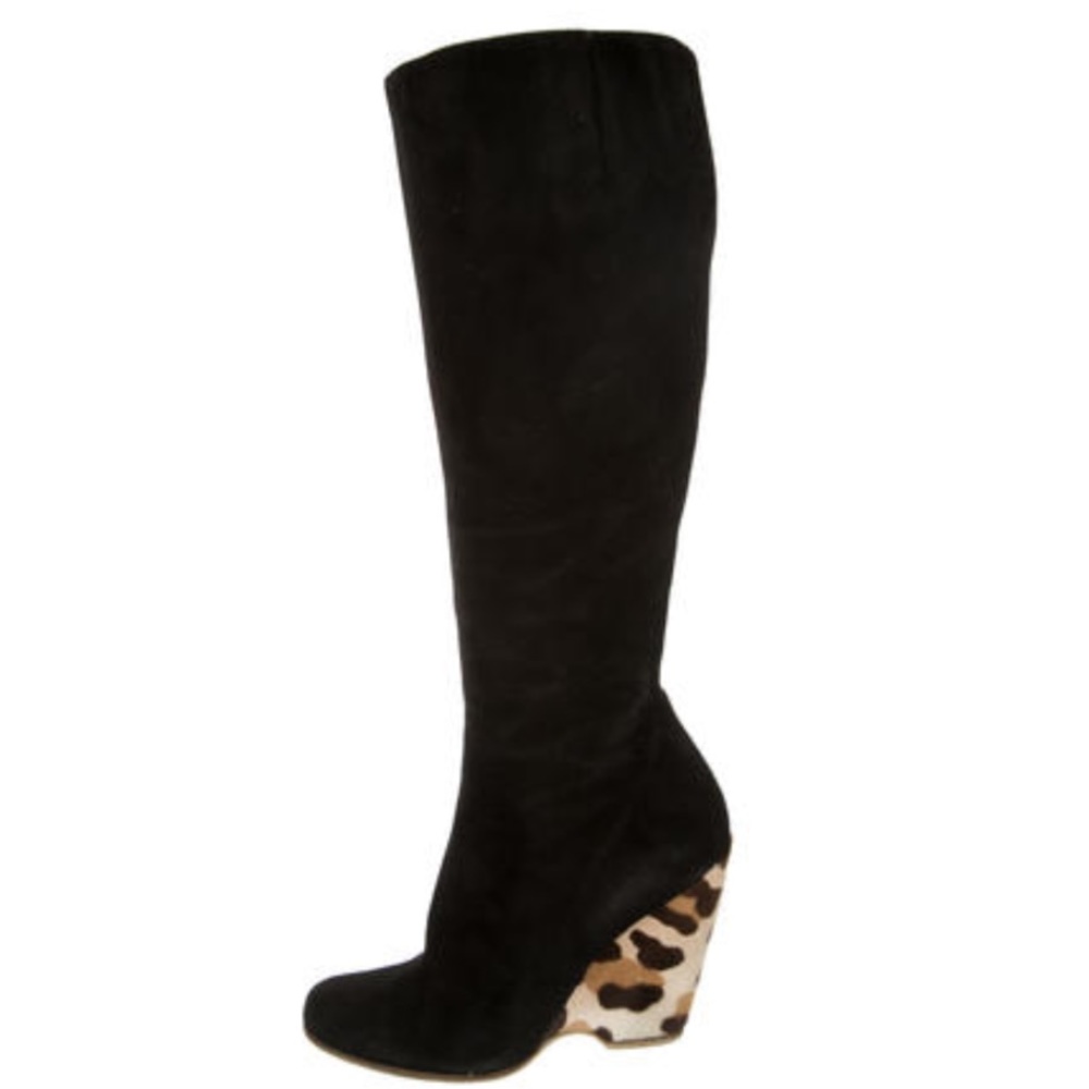 Giuseppe Zanotti Suede Wedge Boots Size 10