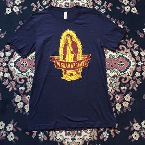 "In Guad We Trust" navy tee