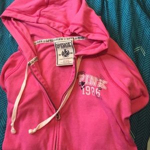 Thin VS PINK Pink Zip Up Hoodie