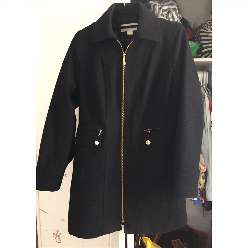 Michael Kors black coat size 8