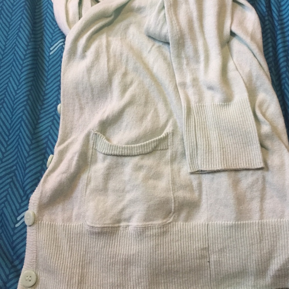 Thin Aqua Long Sleeved Cardigan