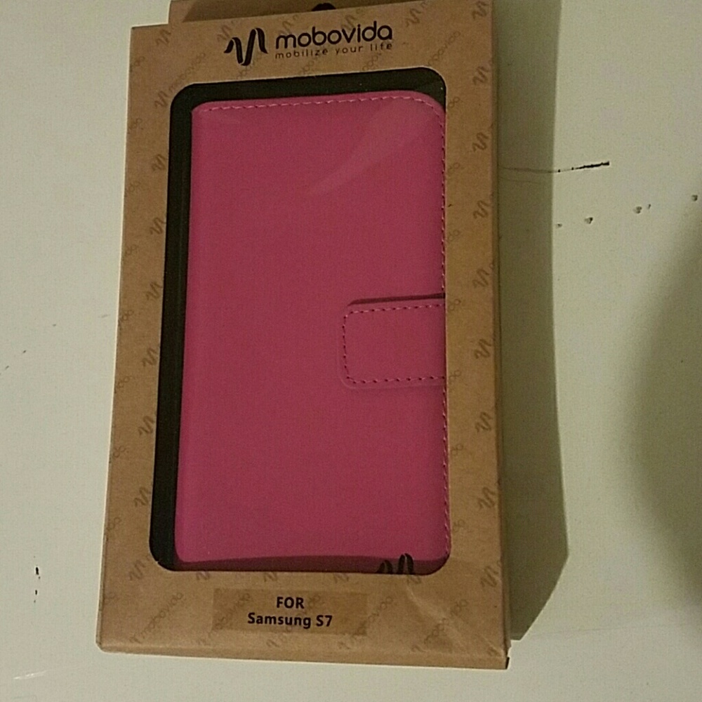New Hot pink wallet case for samsung galaxy s7