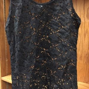 Black lace tank