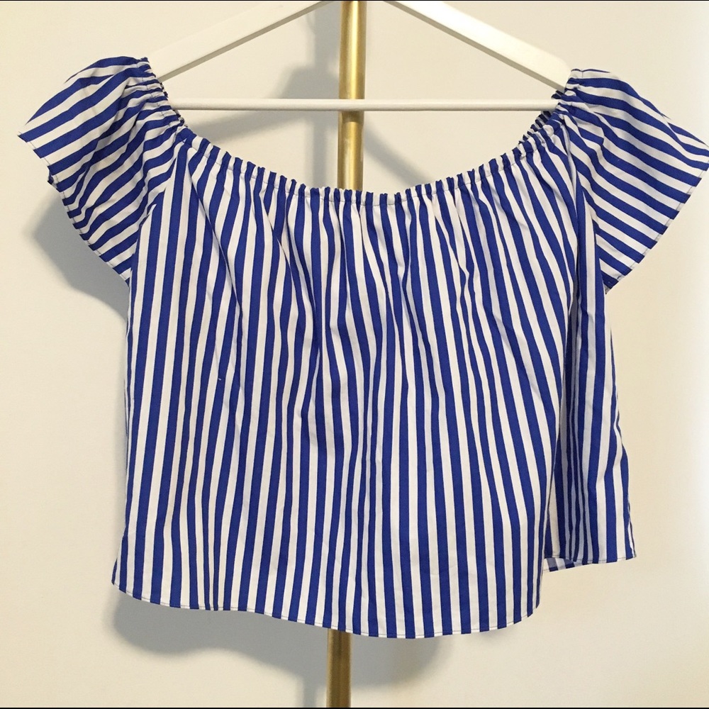 ZARA: off the shoulder top.