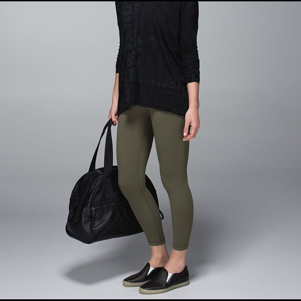 Lululemon high times fatigue green size 4