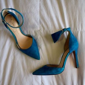 Jessica Simpson Blue Suede Heels
