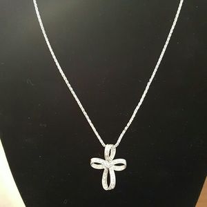 Gorgeous 14K White Gold Cross