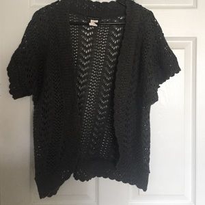 Grey crochet sweater