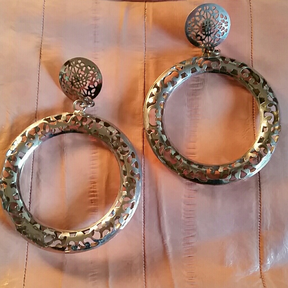 Vintage Estate Sale Silver Bohemian Earings