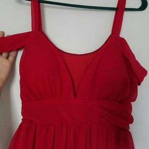 Red maxi formal dress