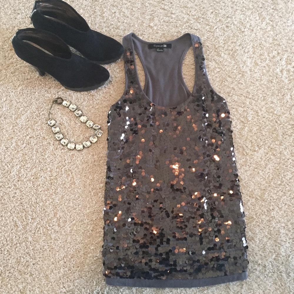 Sequin tank top