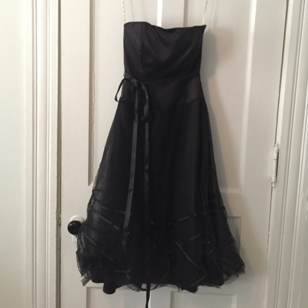 Black prom/ elegant style strapless dress