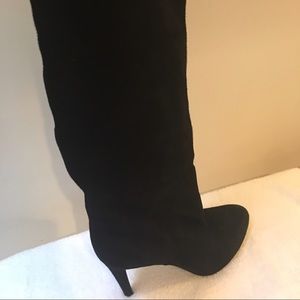 Sergio Rossi tall black suede boots size 40