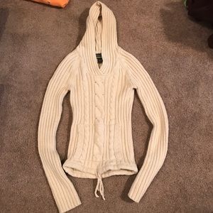 abercrombie Hooded Cable Knit Sweater
