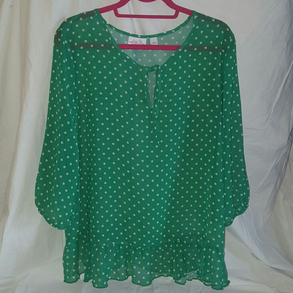 New York & co  Green & White dress shirt!!! NWOT