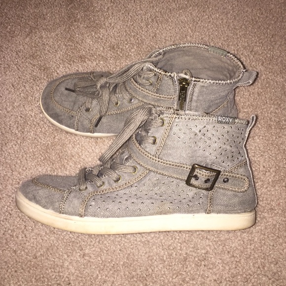 Roxy Shoes - Roxy Green Studded Lace Up Shoes