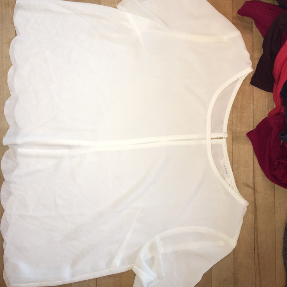 Cropped LUSH sheer shirt