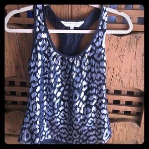 Trina Turk dressy tank black and silver