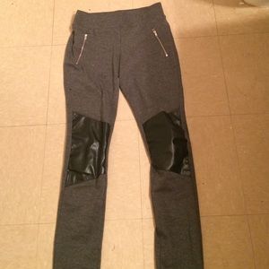 Pants with leather knees