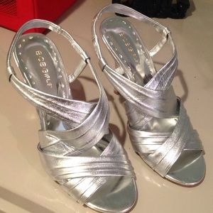BCBG Silver evening shoes
