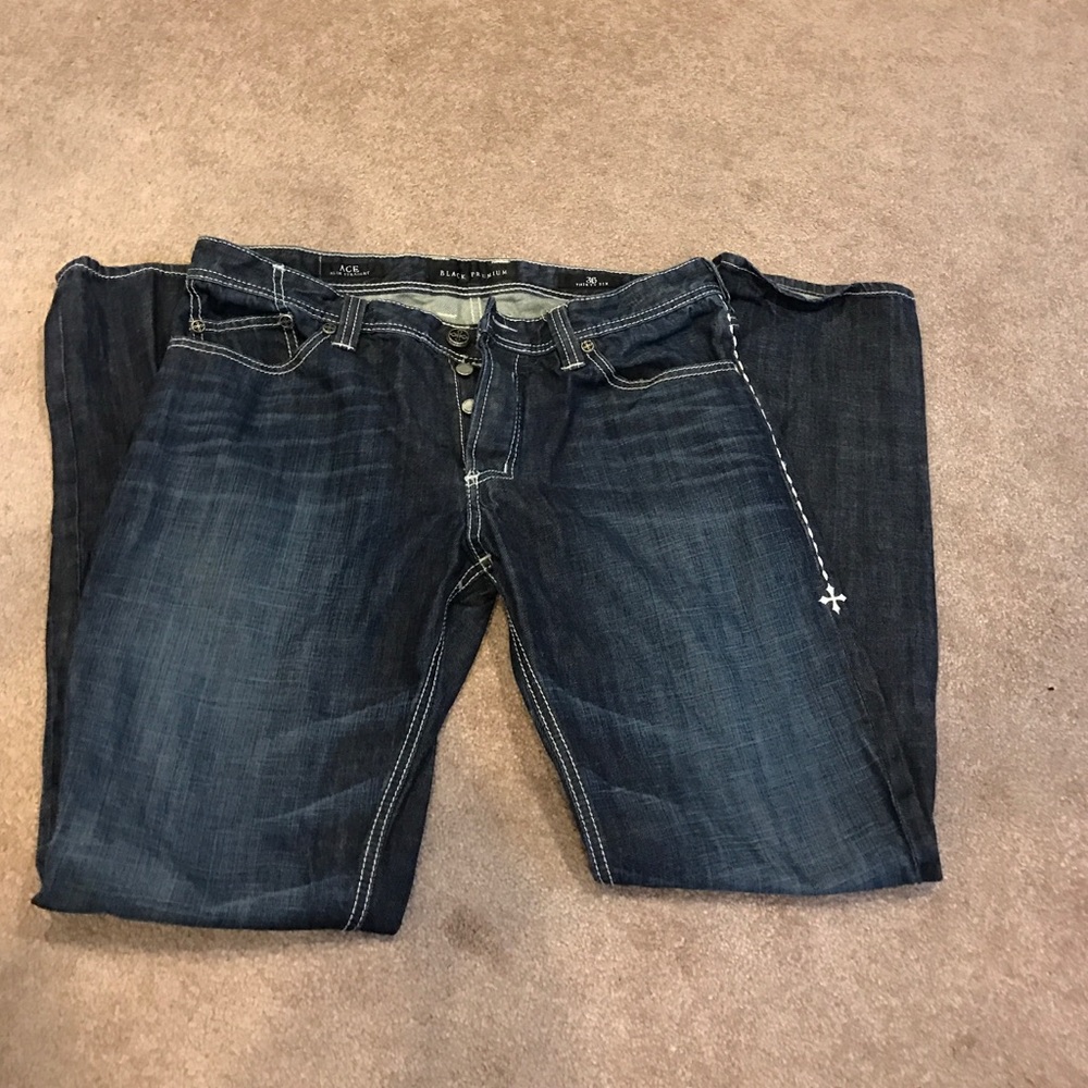 Affliction Black Premium Slim Straight Jeans